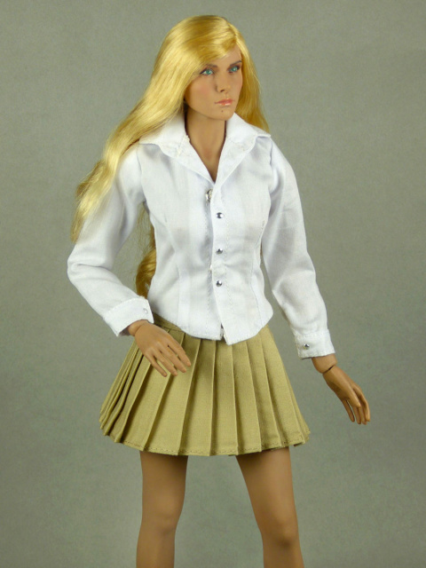 Hot Toys Kumik & NT Female White Shirt & Black Skirt Set 1/6 Scale Phicen