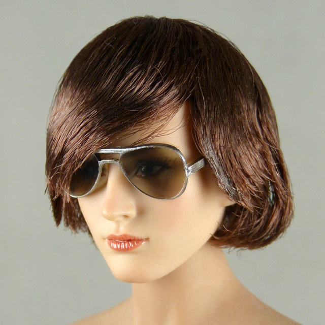 AC Play 1/6 Scale Female Silver Frame Aviation Sunglasses
