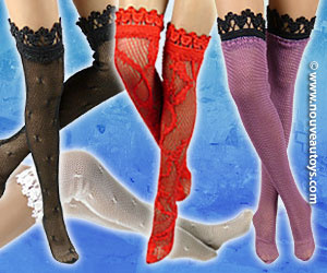 1/6 Scale Vogue Female Fancy Knee-High Stockings Banner