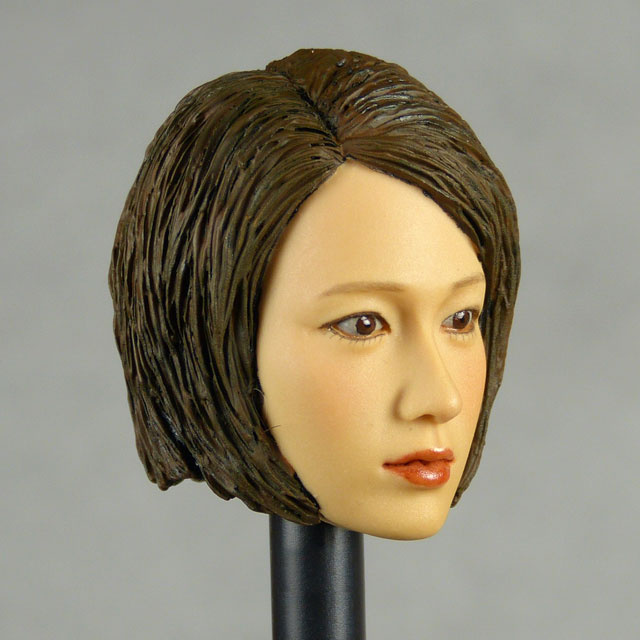 Kumik 1/6 Scale Female Head Sculpt Min Jun With Sculpted Hairpiece - K004A 2
