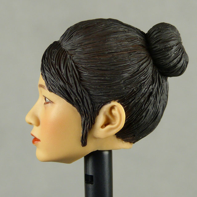 Kumik 1/6 Scale Female Head Sculpt Min Jun With Sculpted Hairpiece - K004B