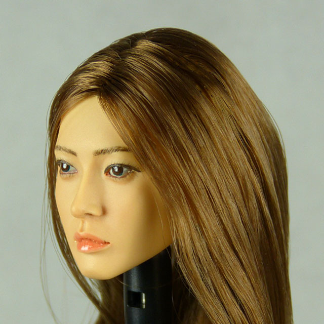 Kumik 1/6 Scale Female Head Sculpt Chieko With Hairpiece - K102