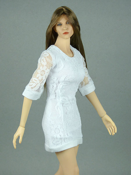ZC Cy Girl Hot Toys Kumik & NT TTL 1/6 Phicen Female Black Lace Dress 