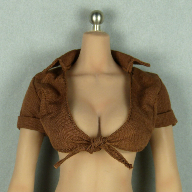 SMcG 1/6 Scale Sexy Female Brown Summer Top Shirt