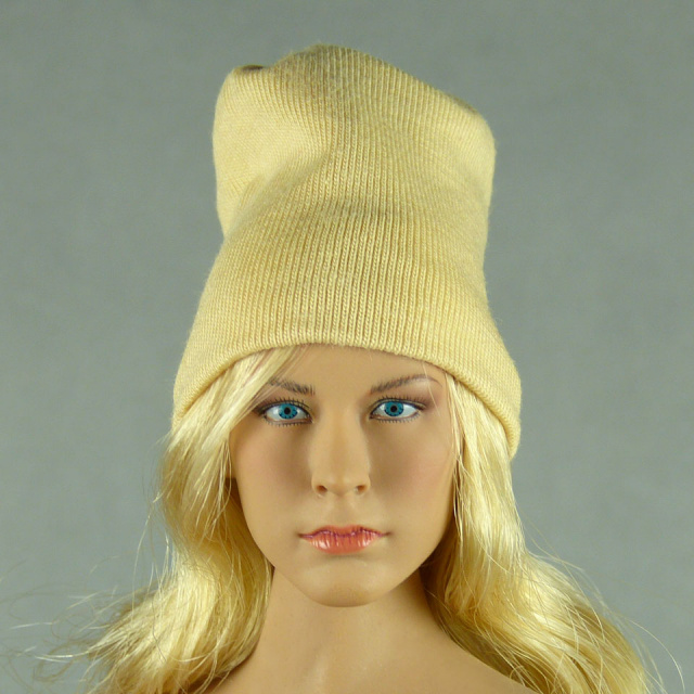 Vogue 1/6 Scale Female Fashion Beige Knit Beanie Hat Image 1