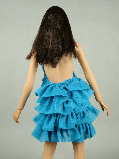 Vogue 1/6 Scale Female Fashion Aqua Blue Layered Lace Party Dress
