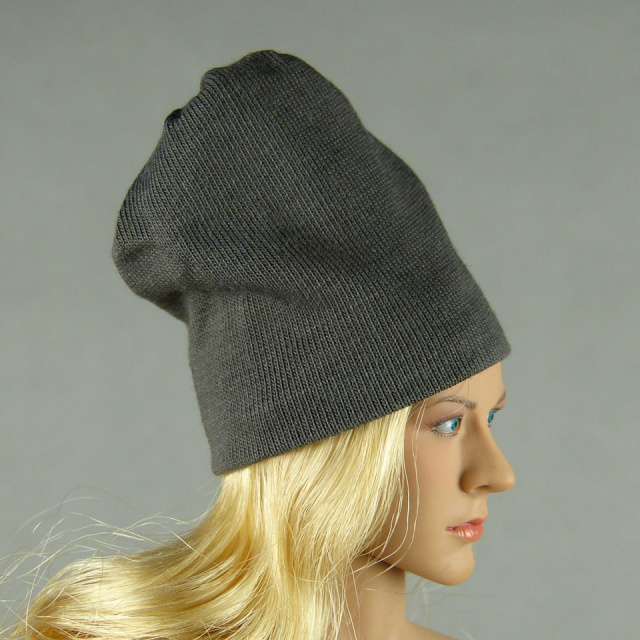 Vogue 1/6 Scale Female Fashion Dark Gray Knit Beanie Hat Image 2