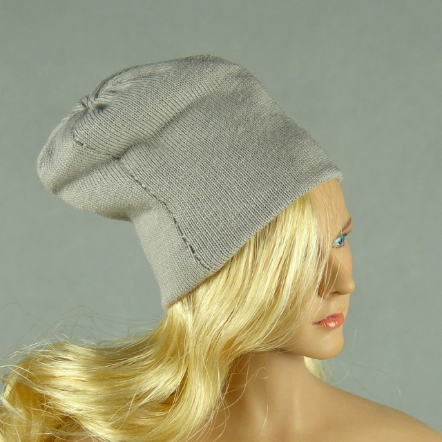 Vogue 1/6 Scale Female Fashion Light Gray Knit Beanie Hat Image 2