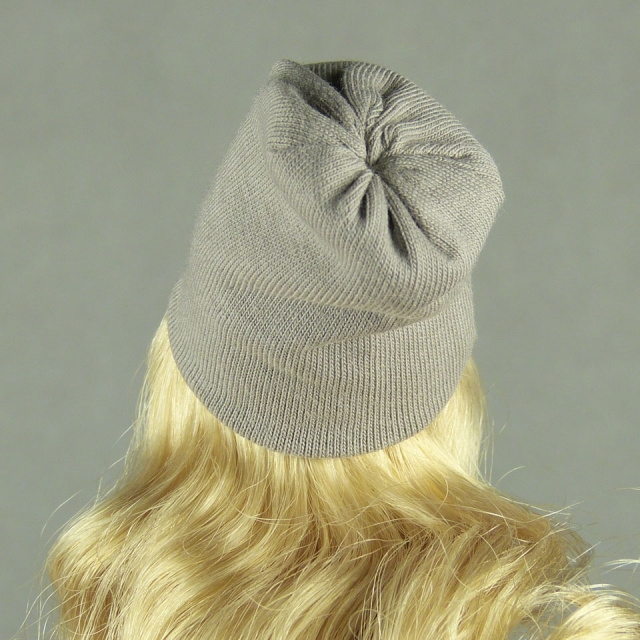 Vogue 1/6 Scale Female Fashion Light Gray Knit Beanie Hat Image 3