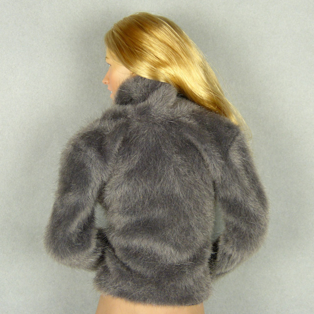 Vogue Gray Fur Jacket 3