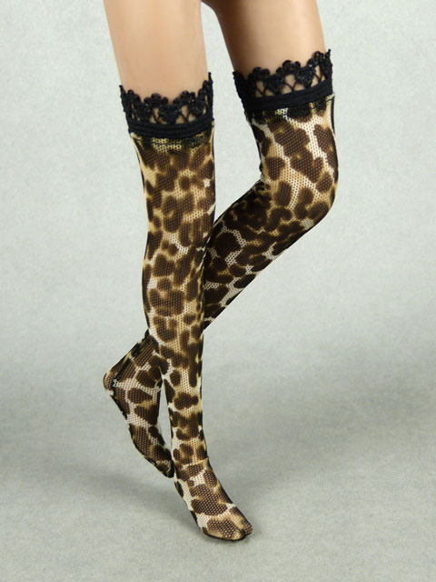 Vogue 1/6 Scale Female Leopard Pattern Fashion Stocking Image 1