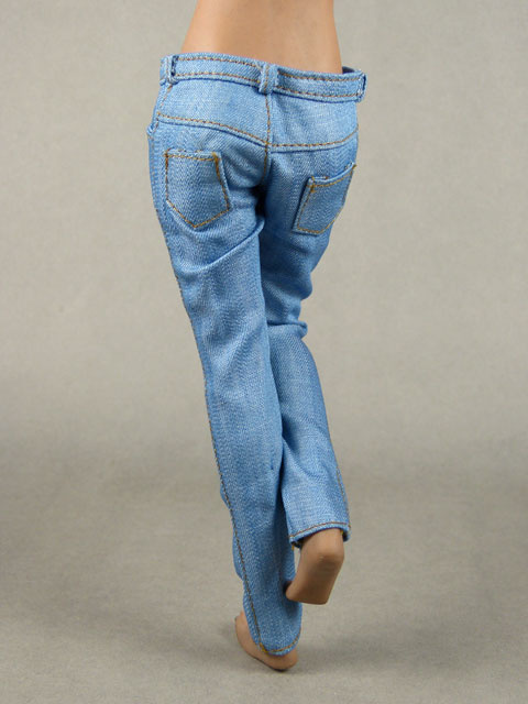 Vogue 1/6 Scale Female Light Blue Slim Fit Denim Jean Pants Image 3