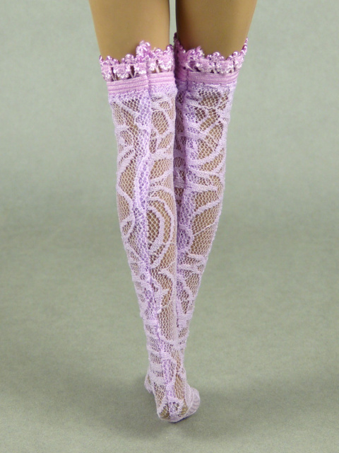 Vogue 1/6 Scale Female Light Pink Lace Pattern Fashion Stocking