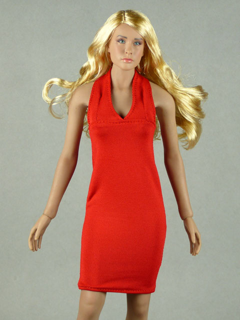 Vogue 1/6 Scale Female Red Neckstrap Fashion Dress