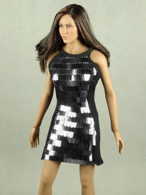Vogue 1/6 Scale Female Silver Sequence Fashion Dress