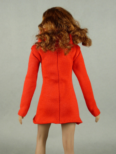 Vogue 1/6 Scale Female High Fashion Red Turtle Neck Dress