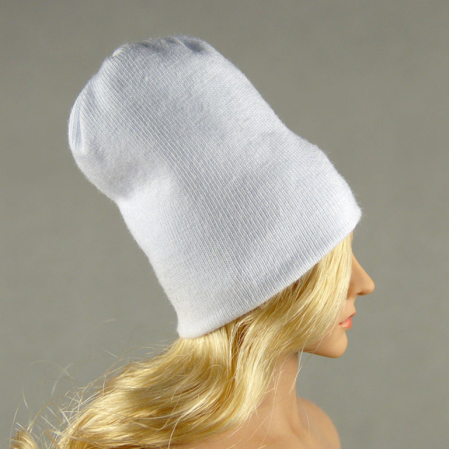Vogue 1/6 Scale Female Fashion White Knit Beanie Hat Image 2