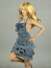 Vogue 1/6 Scale Female Fashion Gray Layered Lace Party Dress